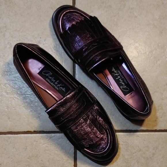 Metallic Purple Charles & Keith Penny Loafers - Picture 4 of 8